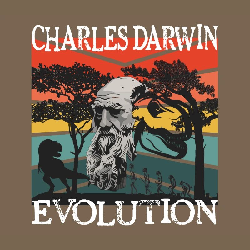 Charles Darwin Evolution textile gift idea