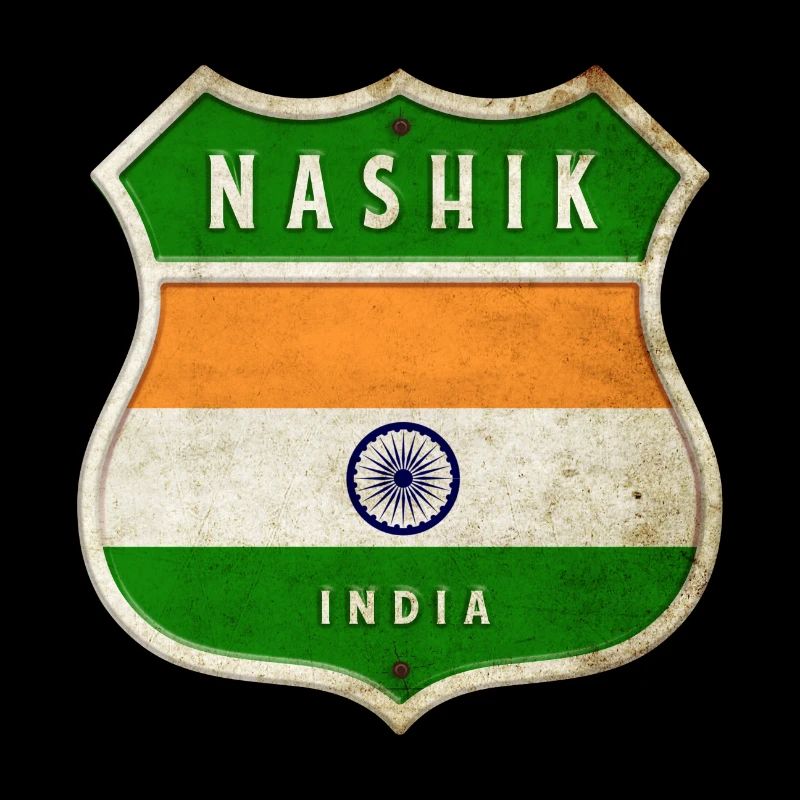 Nashik Inde Armoiries Drapeaux Design