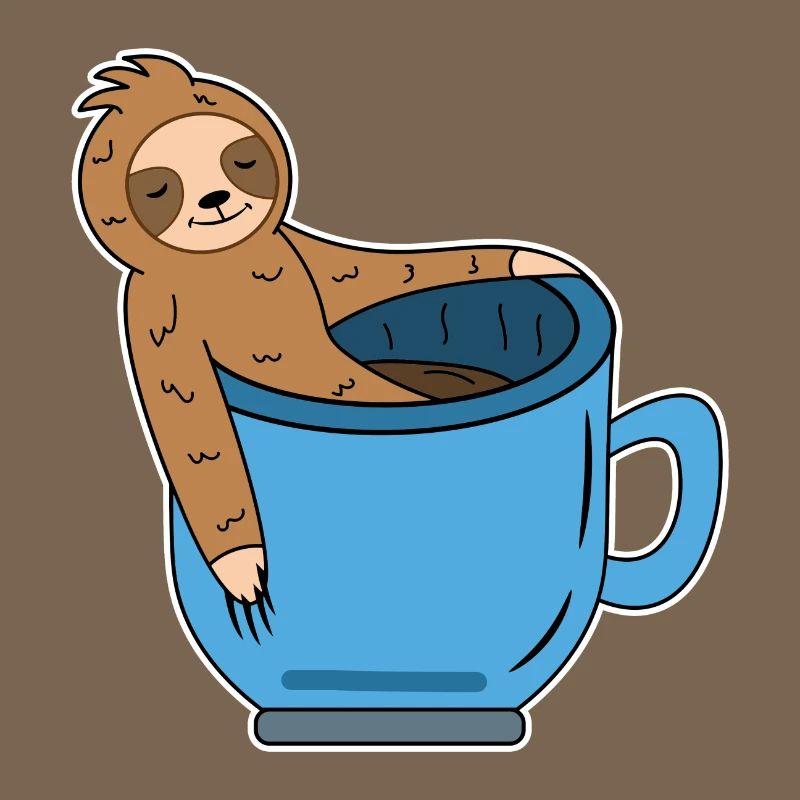 Funny sloth Caffeine Coffee Drinking coffee cup