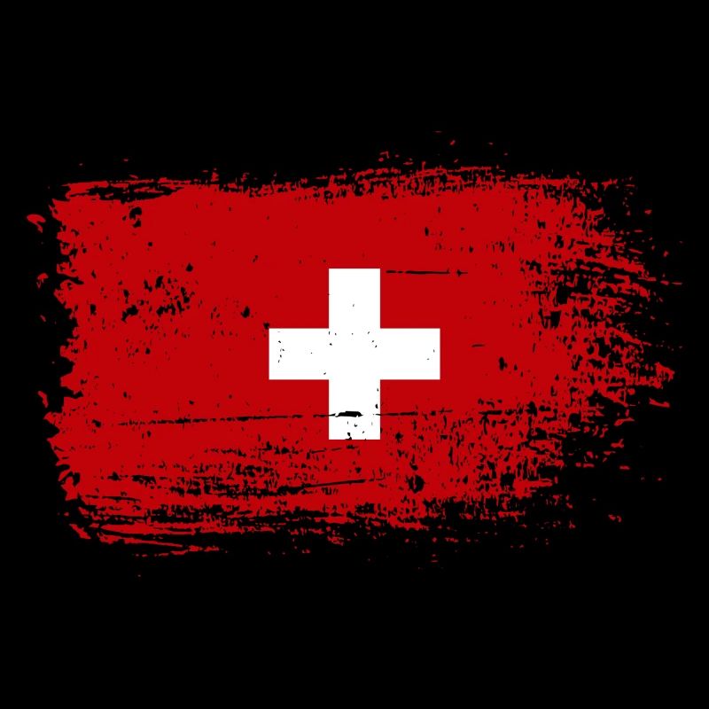 Distressed Swiss Flag Emblem