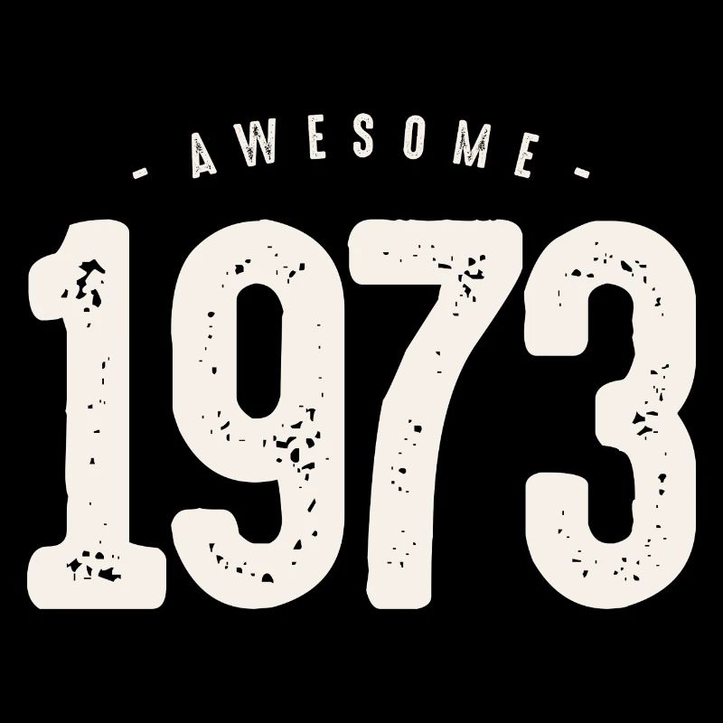 Distressed 1973 Vintage Typography