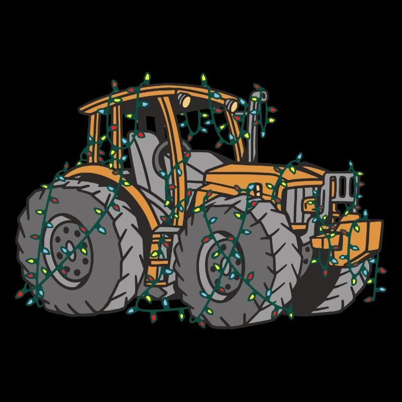 Tracteur String Lights Farmer Cadeau de Noël