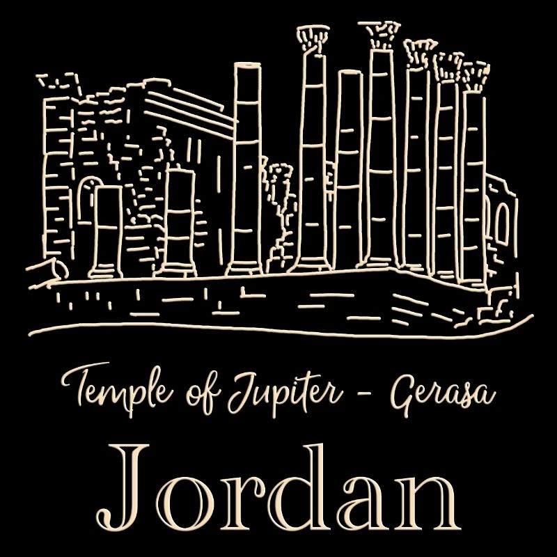 Jordanie, ancienne Gerasa, temple de Jupiter