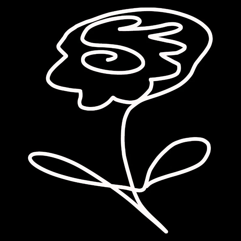 Fleur blanche Fleur blanche One Line Art fleur blanche