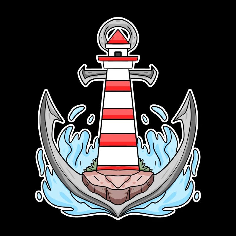 Anchor Lighthouse Mix Motif