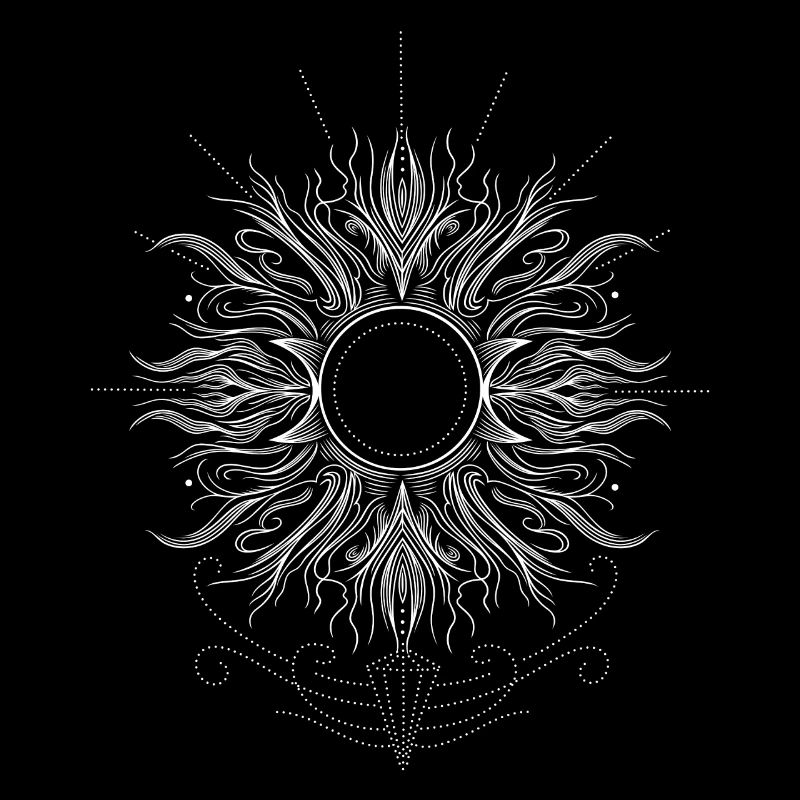 Midsummer Sun with Triple Moon