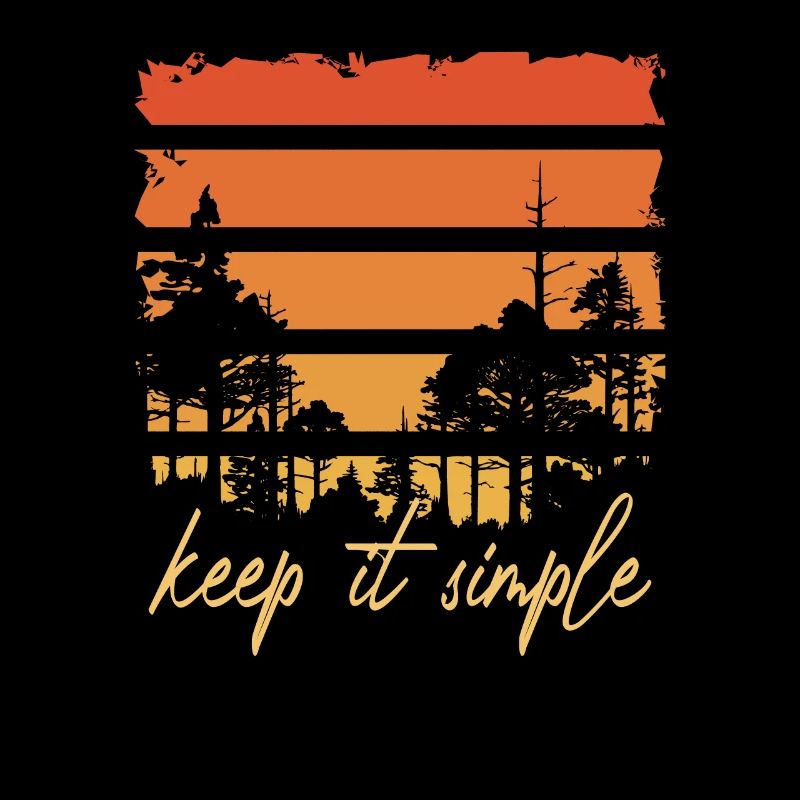 Keep It Simple Tent Camping Nature Mountains Minimalist
