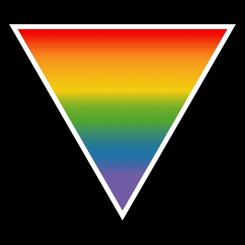 Triangle arc-en-ciel LGBTQIA blanc
