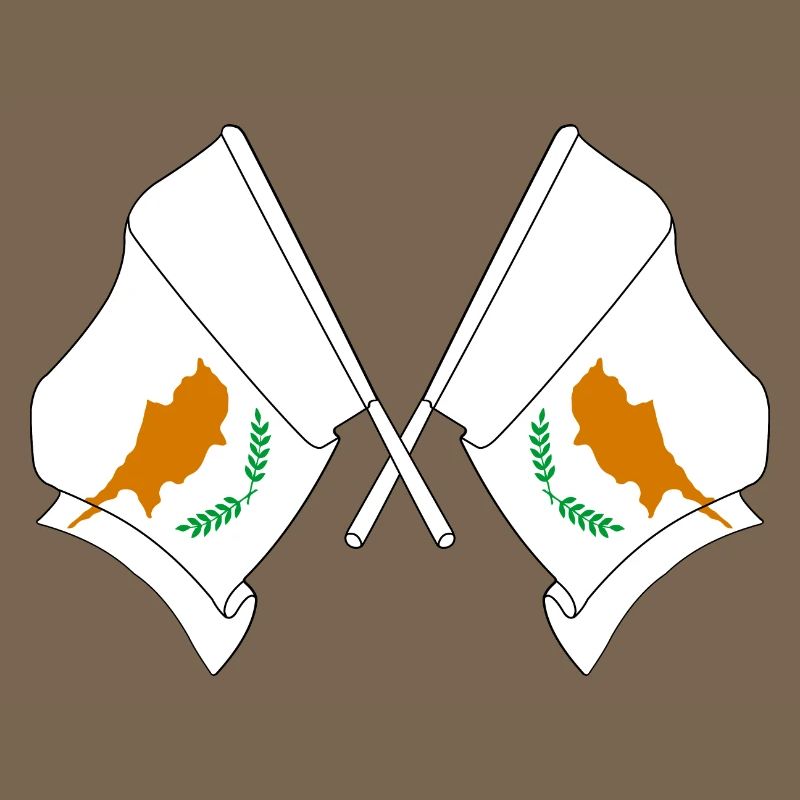 Two flags Cyprus