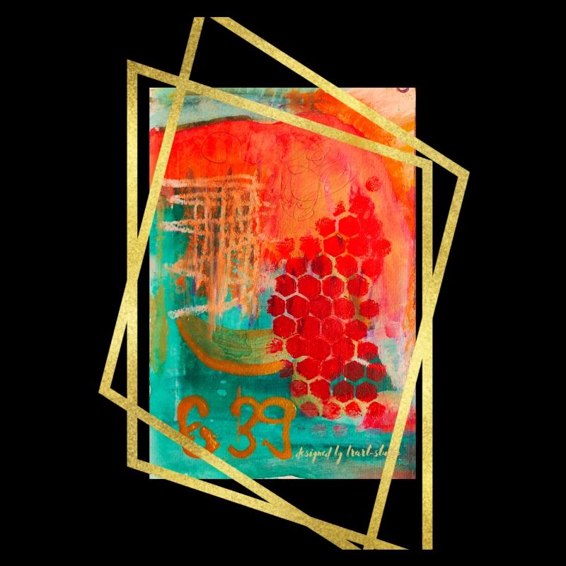 Abstract Fusion with Vibrant Hexagons