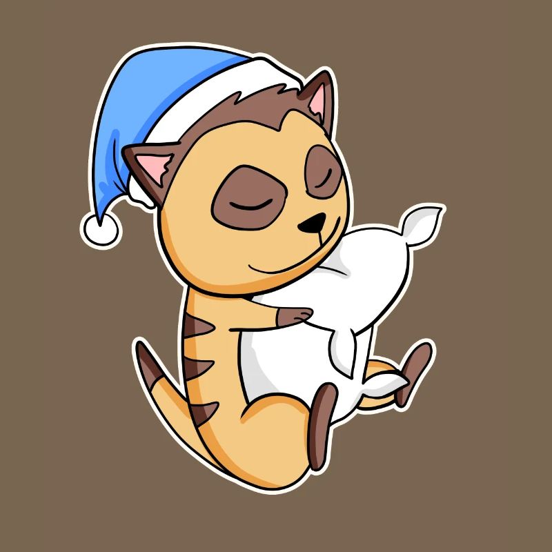 Suricate avec oreiller et bonnet somnolent