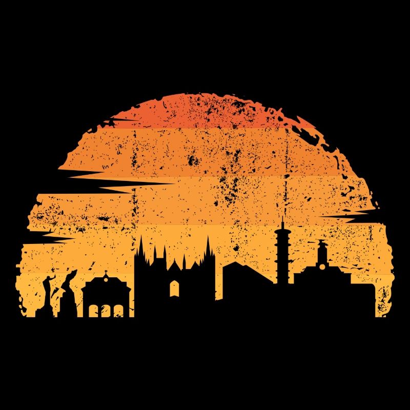 Silhouette d’horizon du coucher de soleil