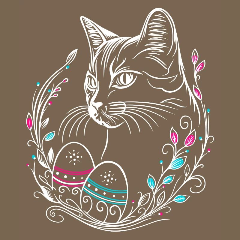 Chat Oeufs de Pâques Chat de Pâques