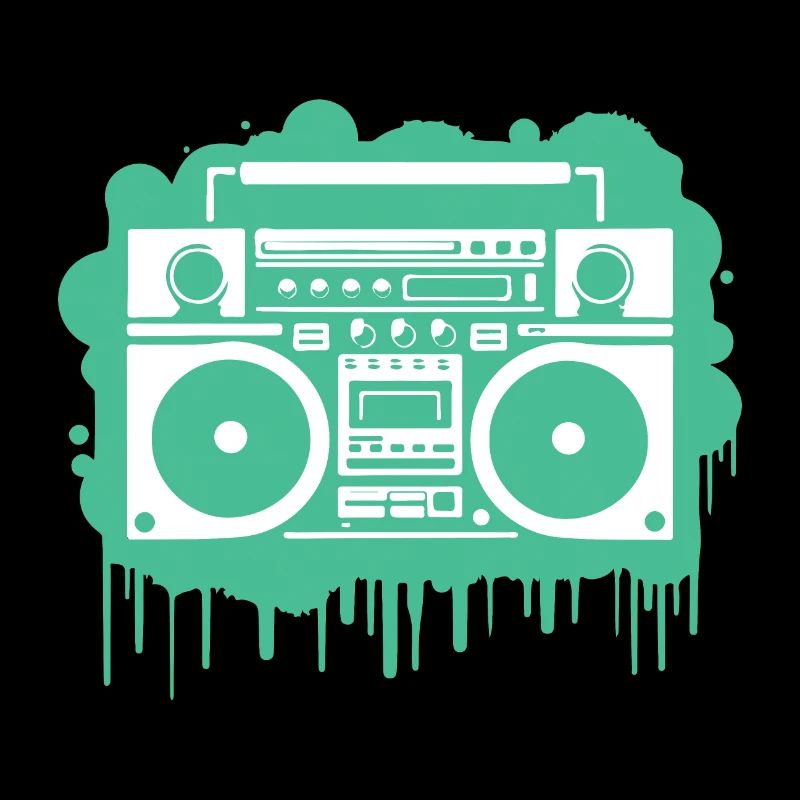 Cyan Boom Box