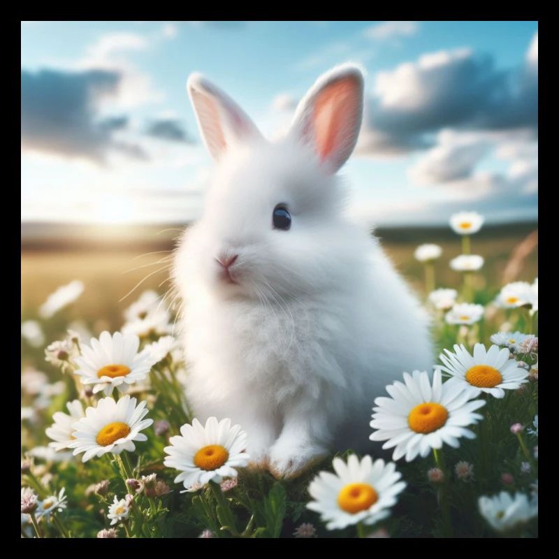 Adorable lapin blanc
