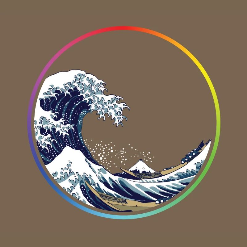 Rainbow Wave Circle