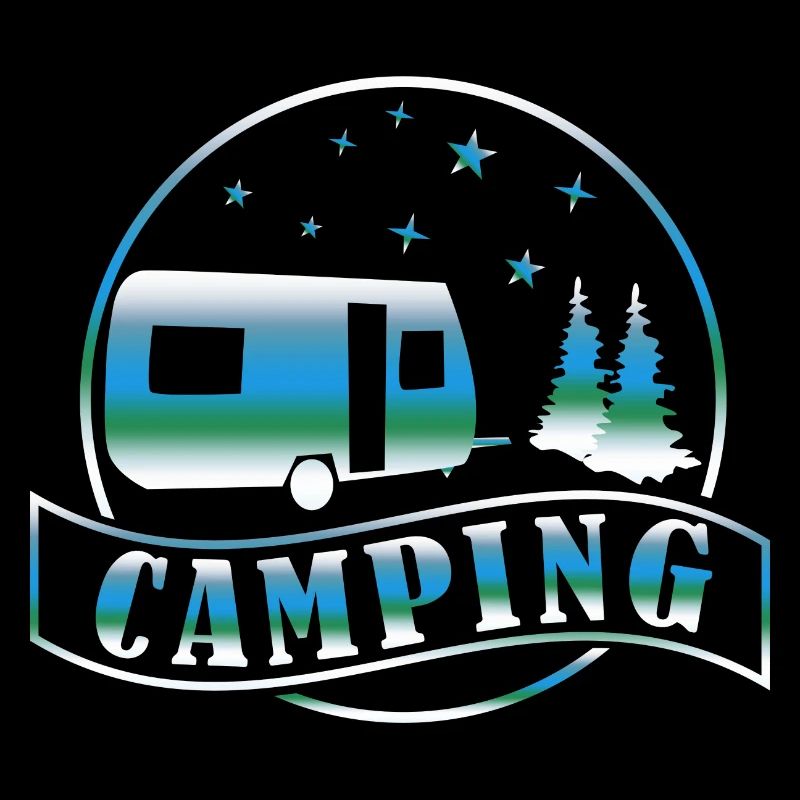 Camping caravane Wald