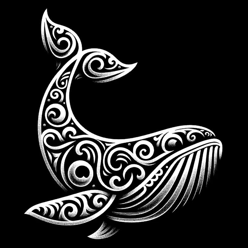 HUMPBACK WHALE Maori Ornament