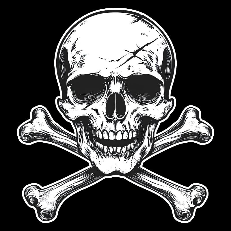 Skull and bone cross