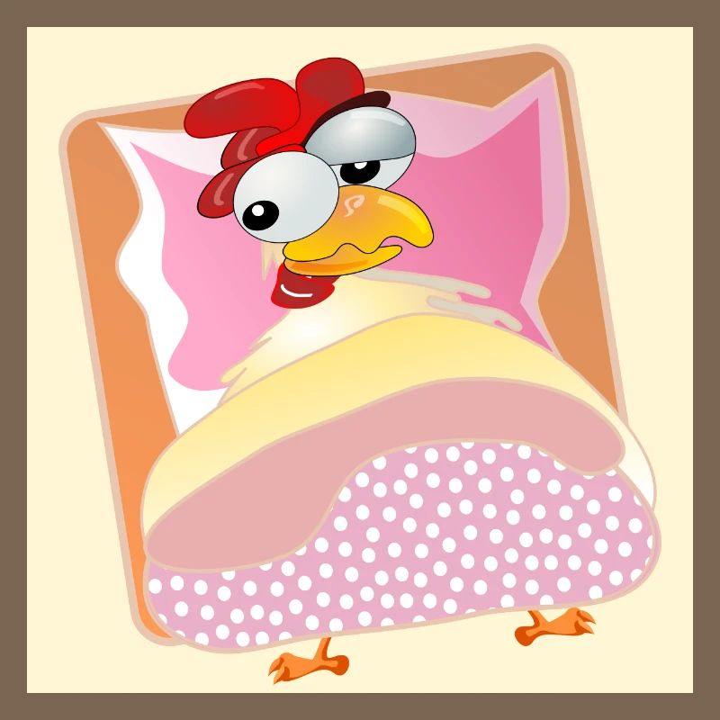 Poules Élevage de poulets - COUCHAGE AU LIT