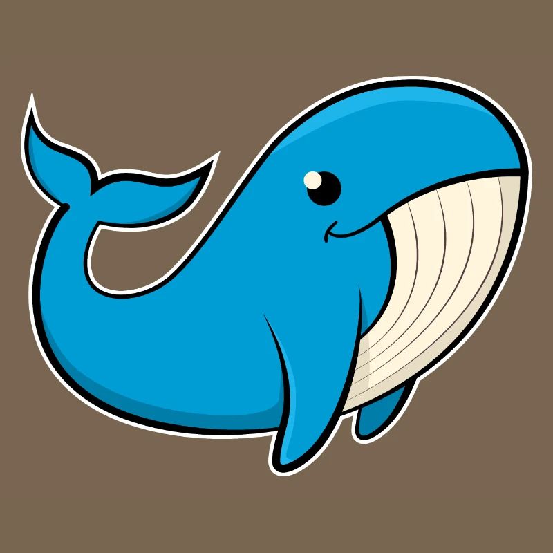 Image joyeuse d’une baleine bleue
