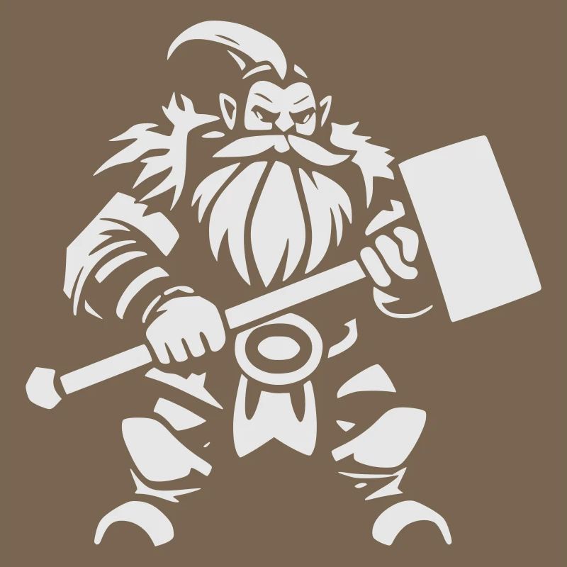 Dwarf Warrior With War Hammer