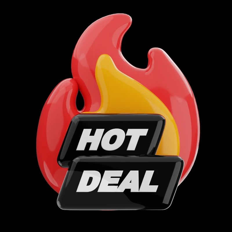 Hot Deal 3D Flame Statement Design Icon