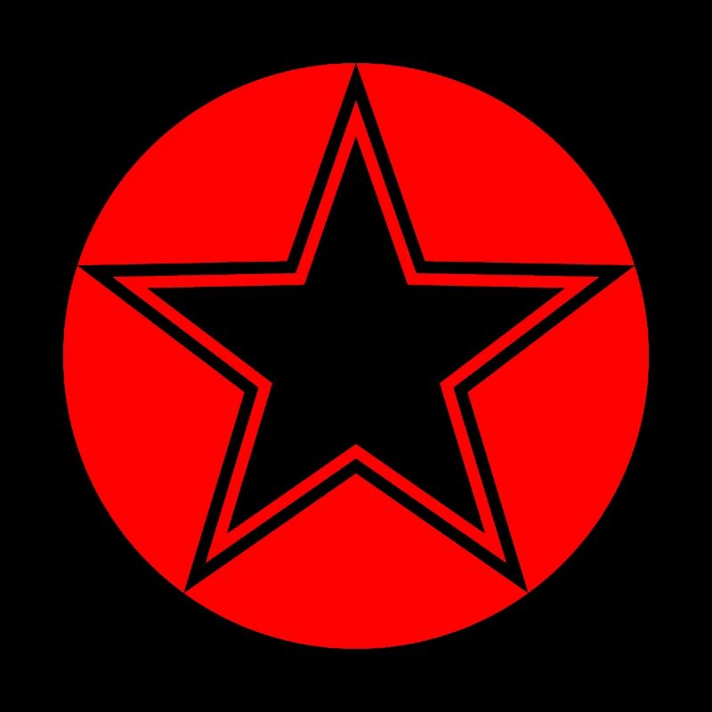 Étoile transparente avec liseré rouge