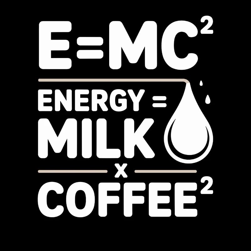E=MC2 Physics Saying Caffeine Nerd Energy Coffee