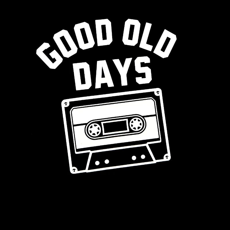 Good Old Days Retro Cassette Tape Nostalgia Design