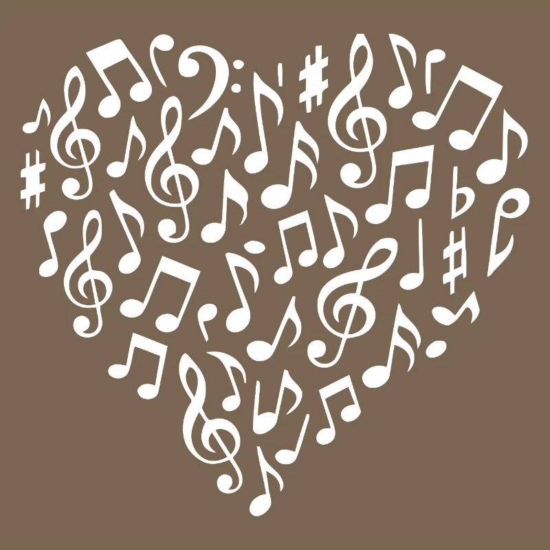 Musical Heart Pattern for Creative Souls
