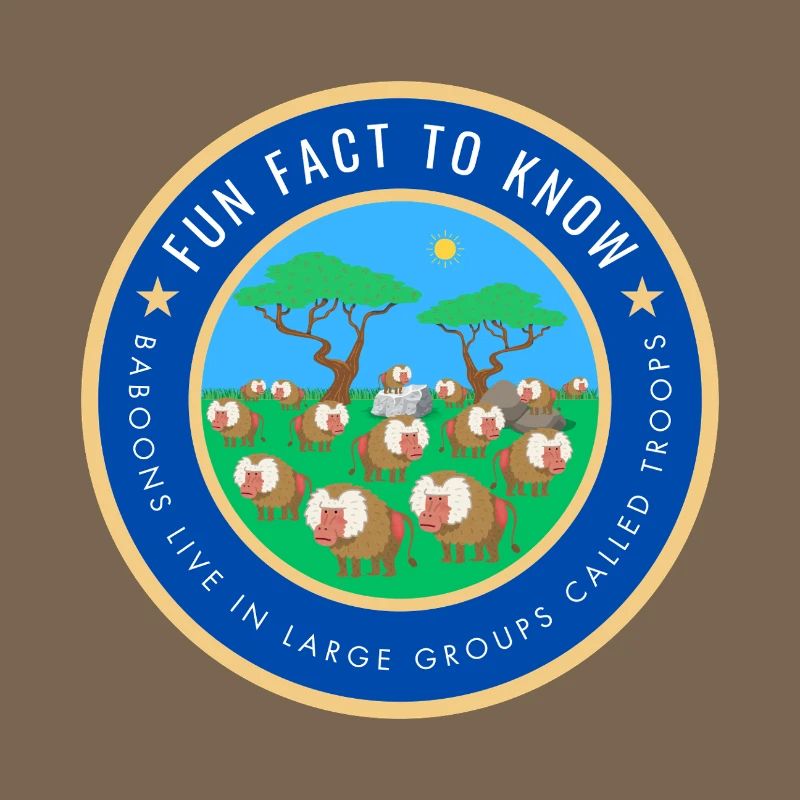 Baboons live in large groups called troops