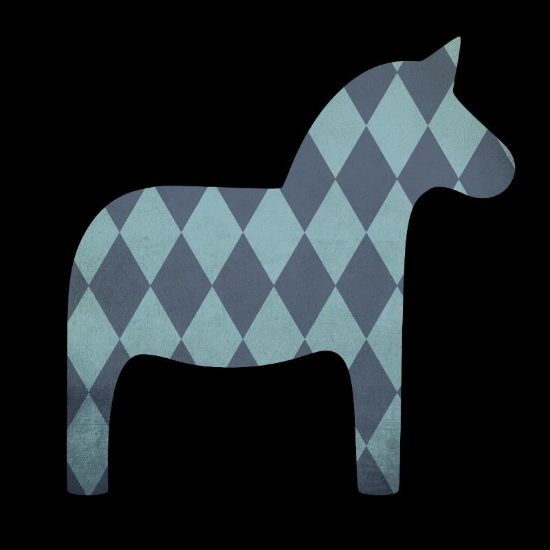 Dala Horse Diamond Pattern Scandinavian Decoration Kids