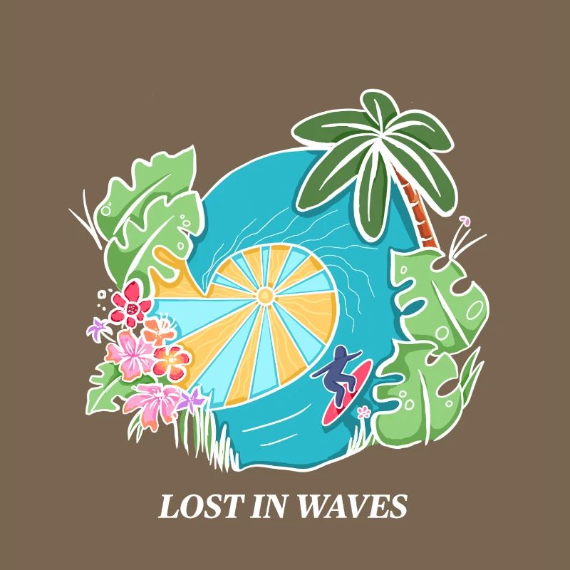 Perdu dans les vagues - Conception de vibrations de surf tropicales