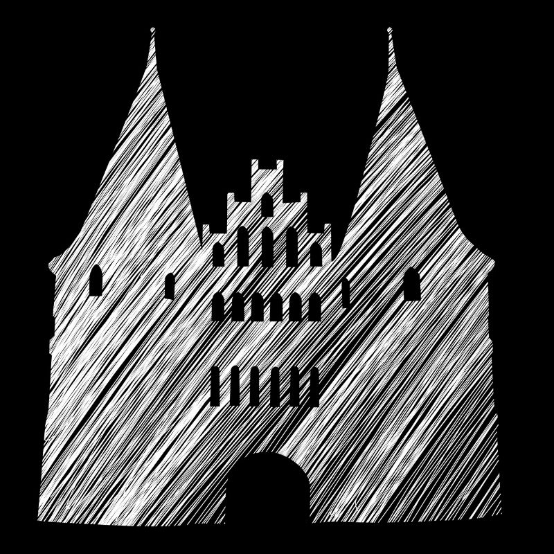 Landmark Lübeck: Holsten Gate Graphic White