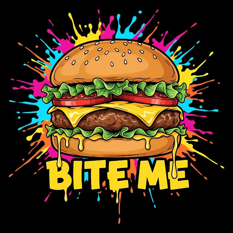 Pop Art Burger Mords-moi