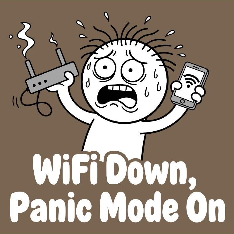 WiFi Outage Panic Mode Meme