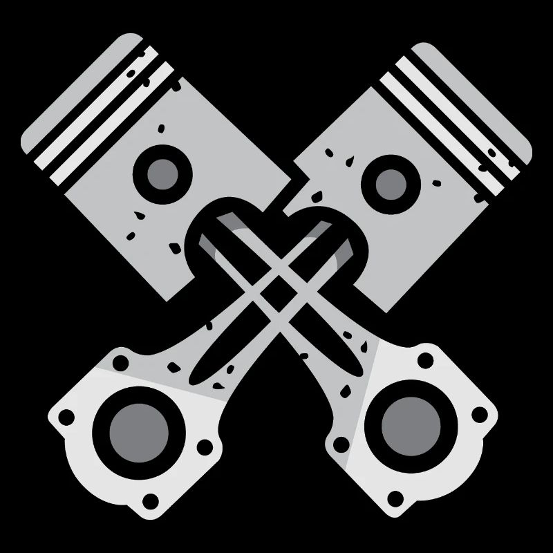 Crossed Piston Gray Mechanic Design