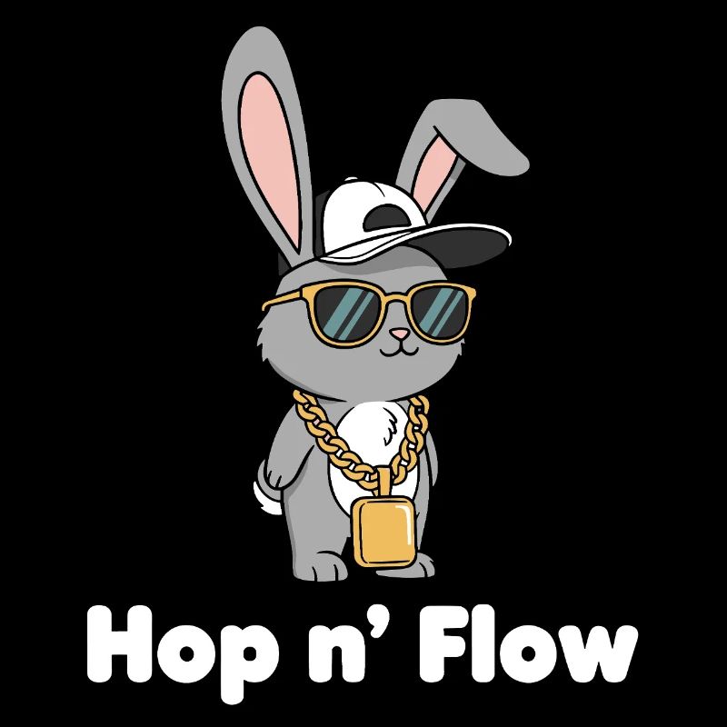 Hop n' Flow bunny with chain