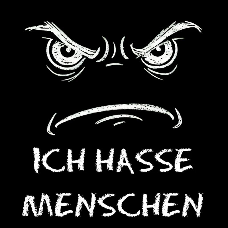 Ich hasse Menschen Augen Motiv