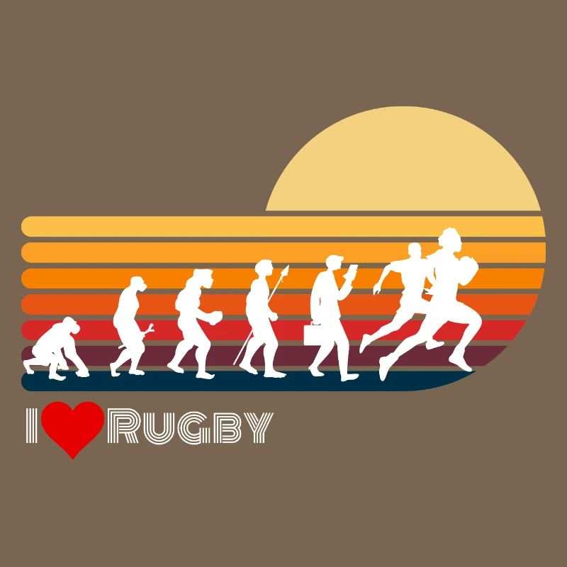 Rugby Rétro Evolution Coucher de soleil
