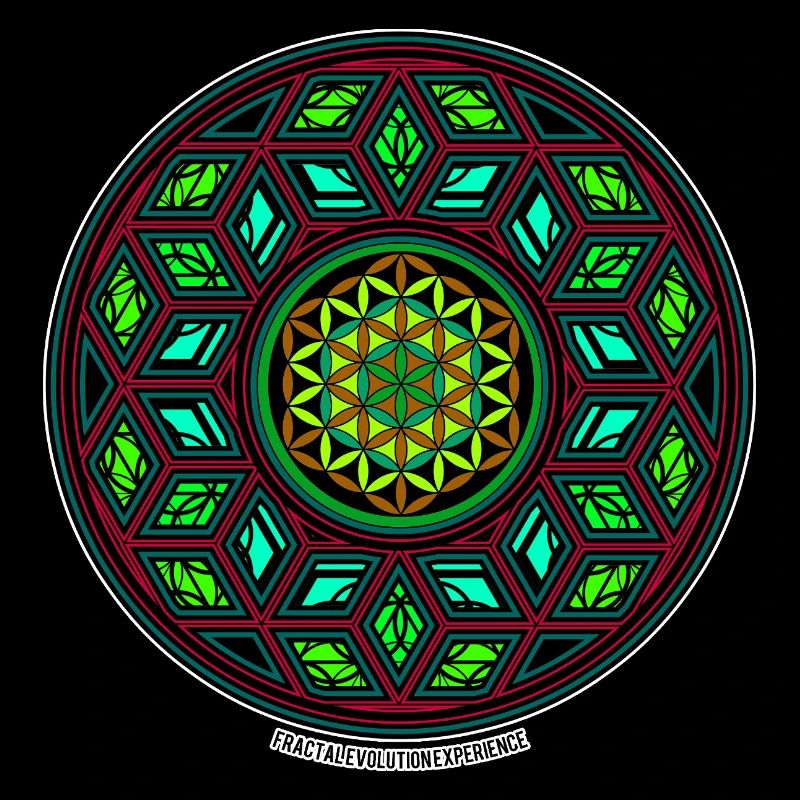 Fractal Evolution Kaleidoscope Mandala Pattern Yoga