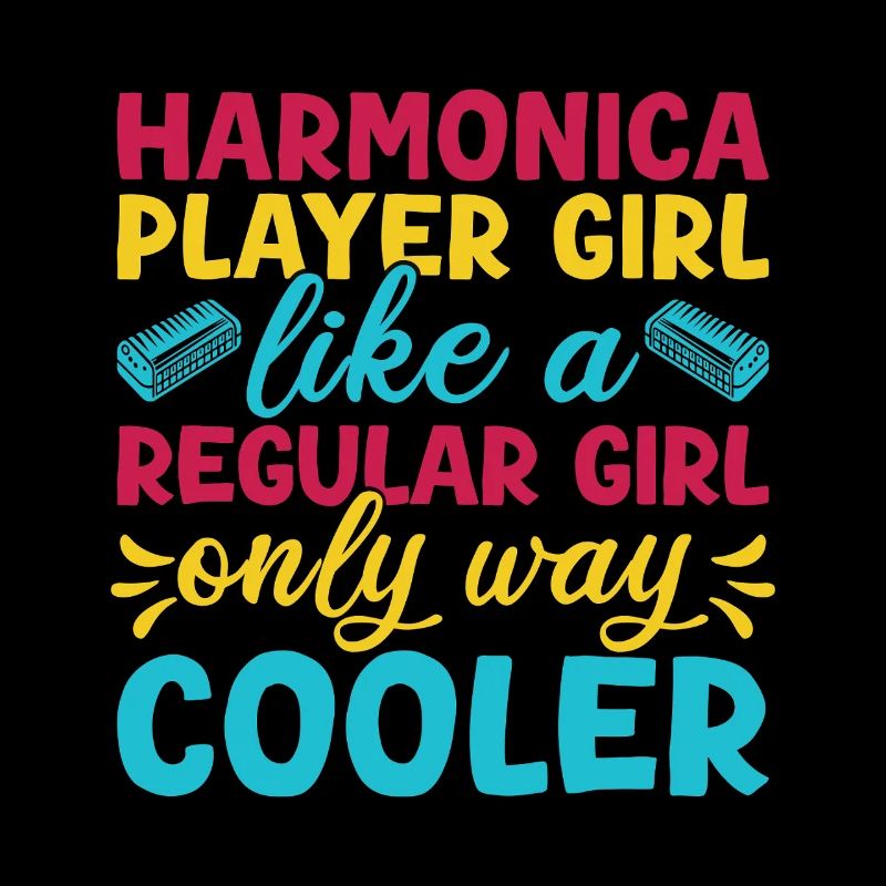 Drôle de joueuse d’harmonica fille comme une fille normale
