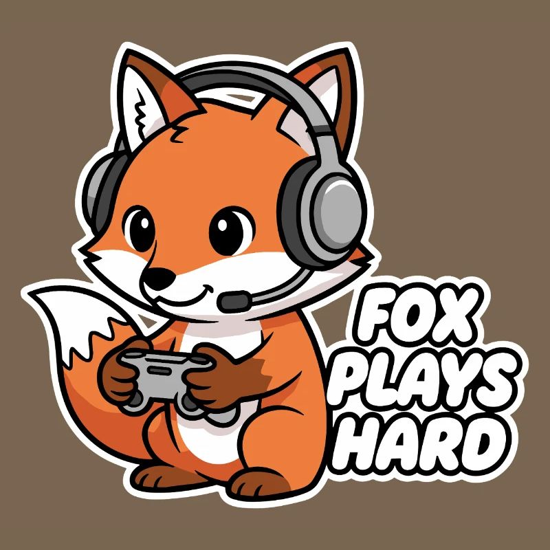 Fox with headset, game hero