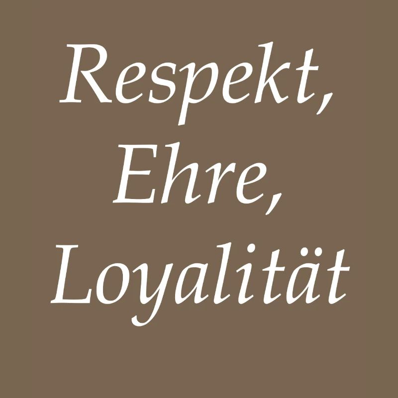 Devise Respect, Honneur Loyalty