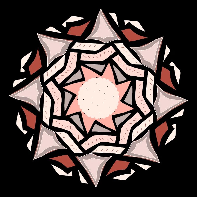 Pink Mandala Sun Geometry