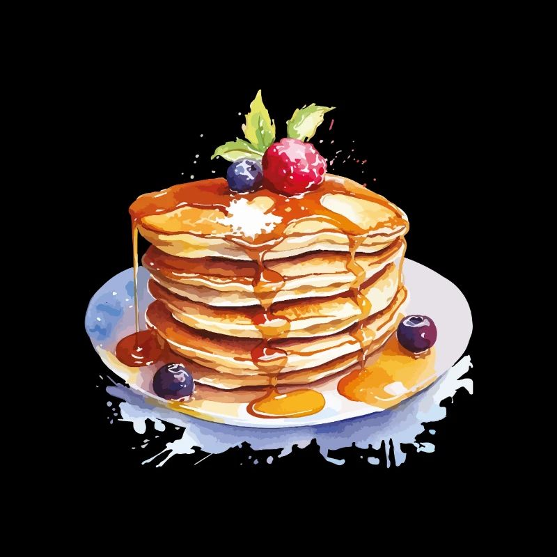 Crêpes à l’aquarelle avec du sirop