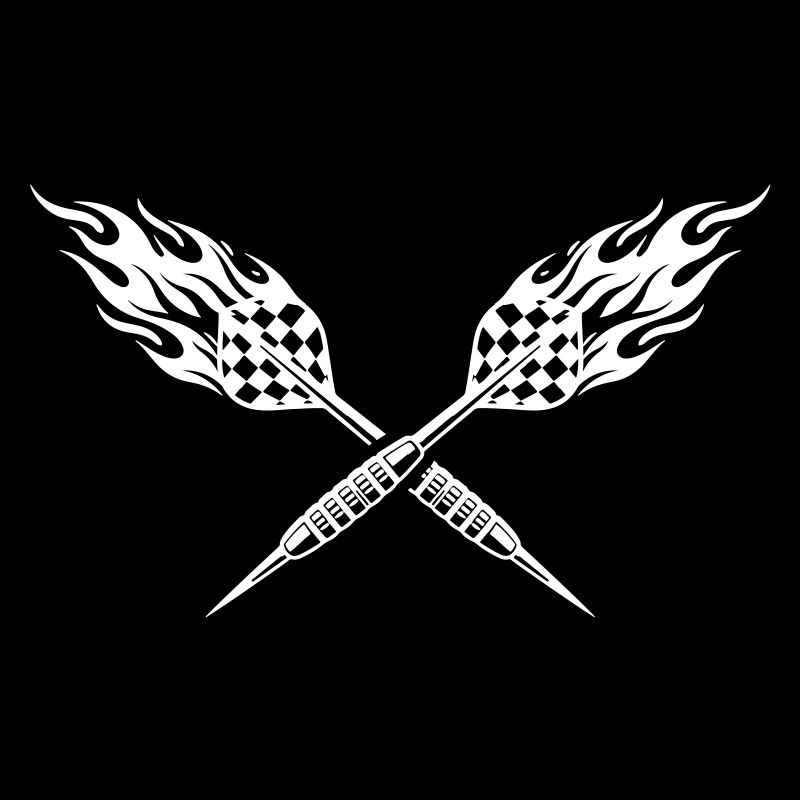 Symbole de fléchettes flammes de fléchette