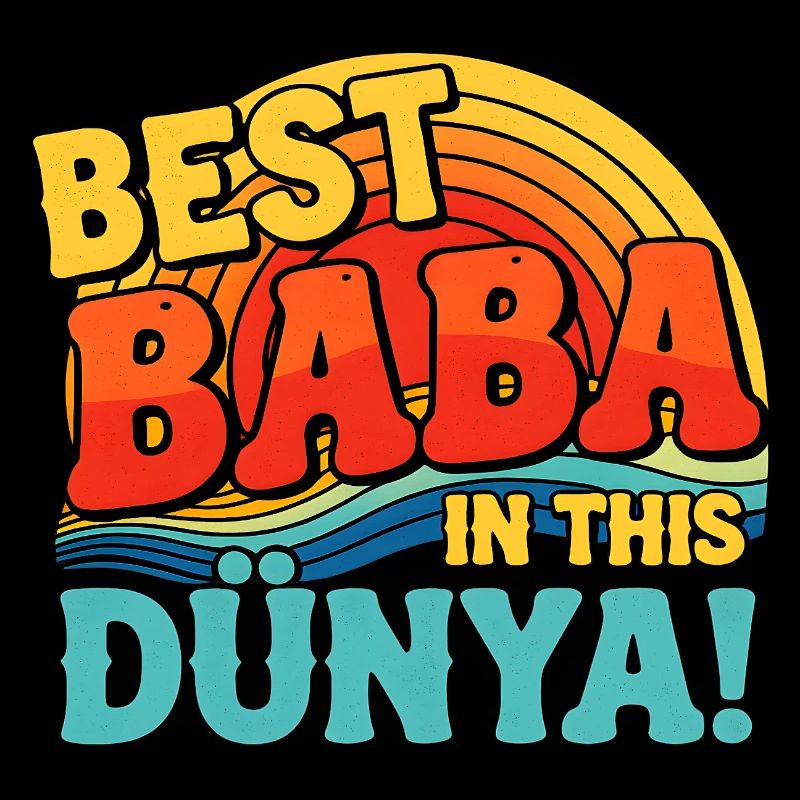 Meilleur Baba dans ce coucher de soleil rétro Dunya