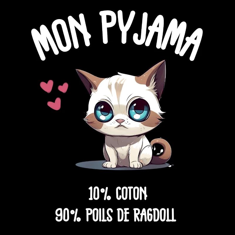 Pyjama Poils de Chat Ragdoll Humour